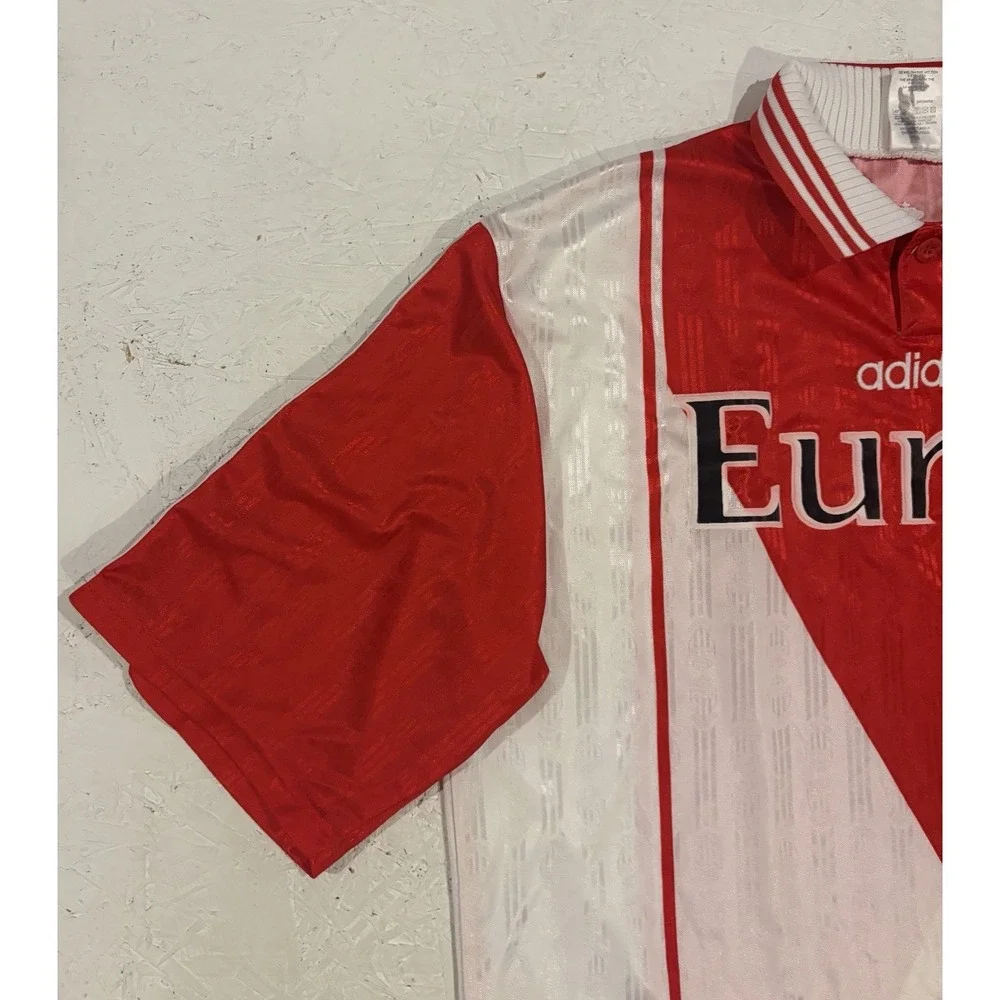 Vintage Adidas AS Monaco 1996-97 Jersey Mens Large Collared Soccer Eurest